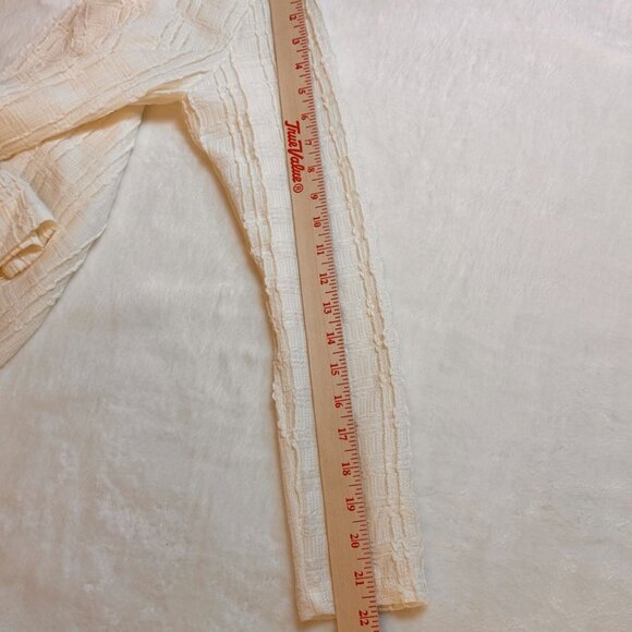 A0016 Max Studio London Womens Textured Ivory Long Sleeve Top S  NWT - Picture 10 of 10